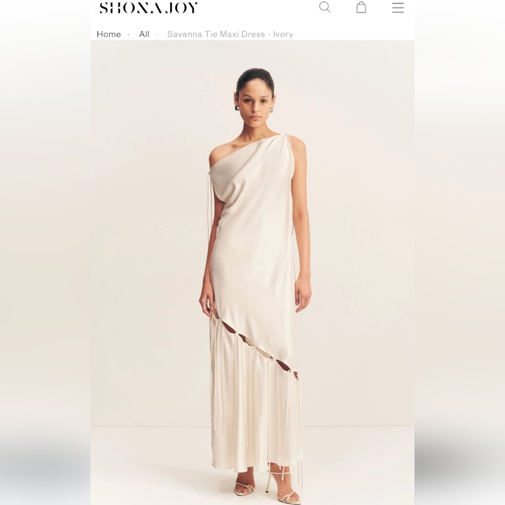 Shona Joy Savanna Tie Maxi Dress - Ivory
